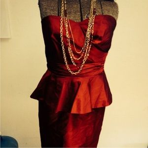 STUNNING PEPLUM SHEATH DRESS